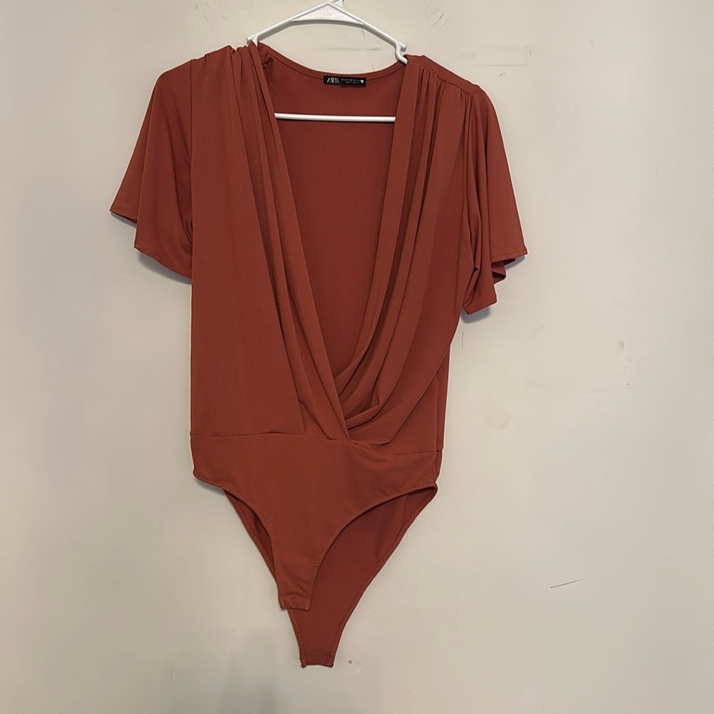 Deep V Bodysuit Blouse